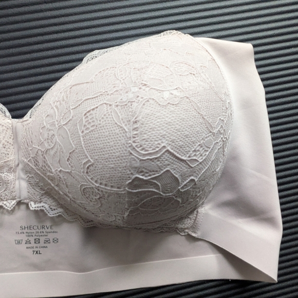 Shecurve New Women's Front Closure '5D' Shaping Wireless Bra Pink 7XL - Picture 8 of 9